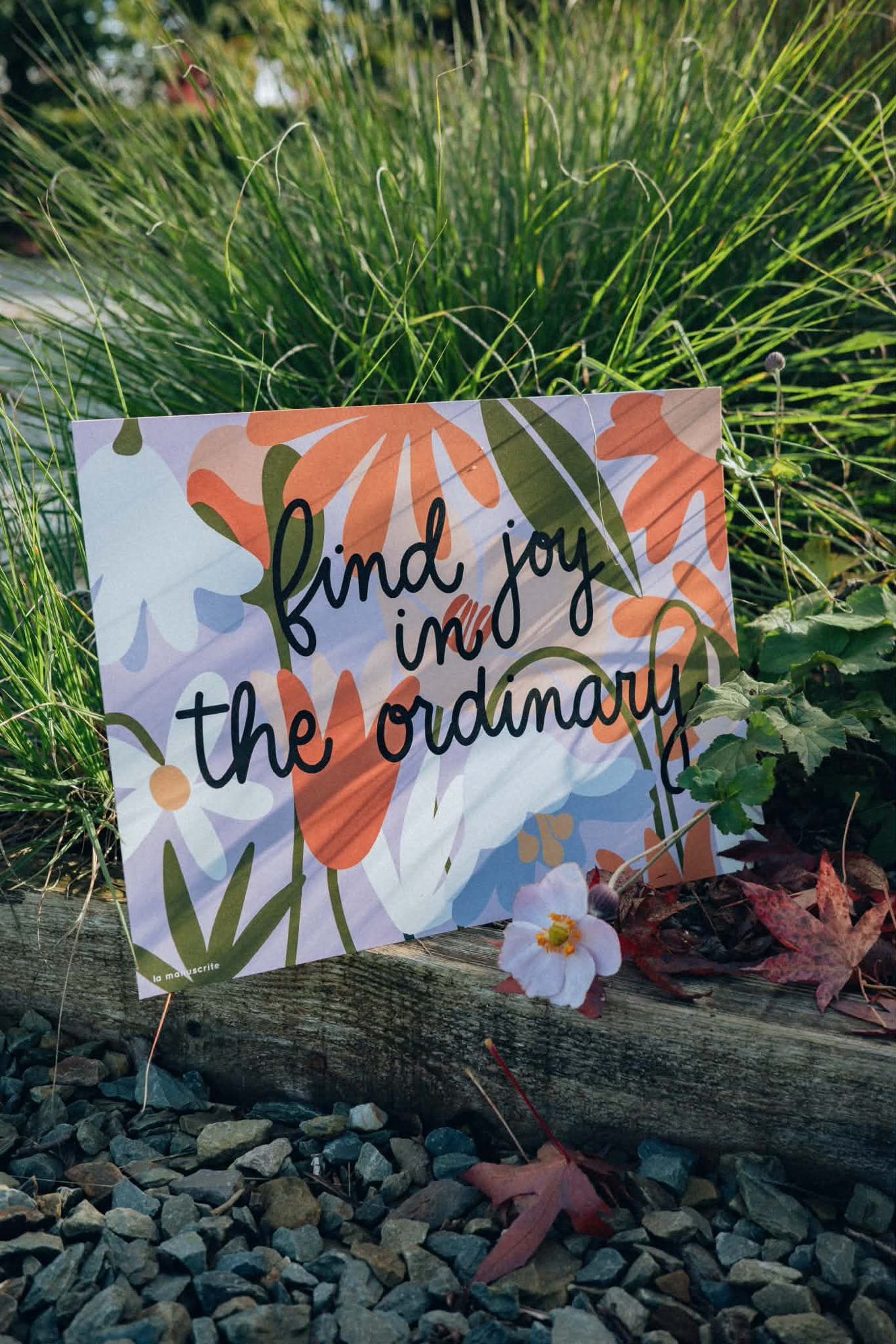 Find joy in the ordinary