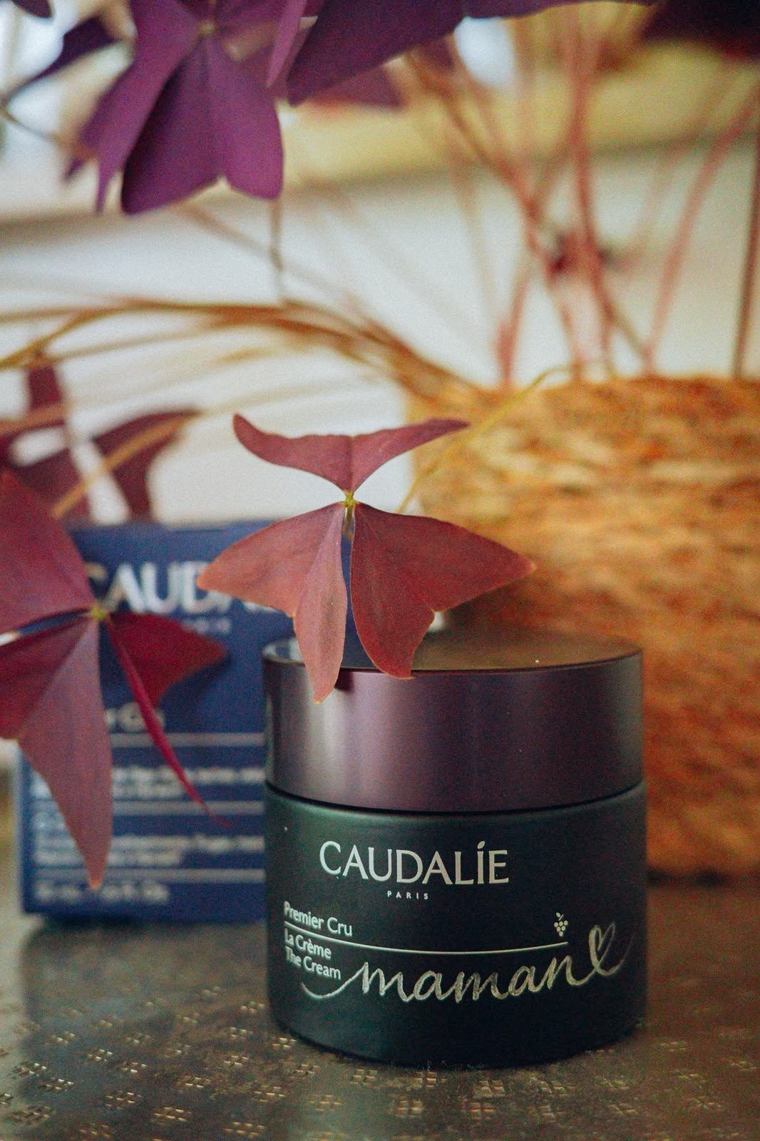 Pot de crème Caudalie calligraphié « maman »